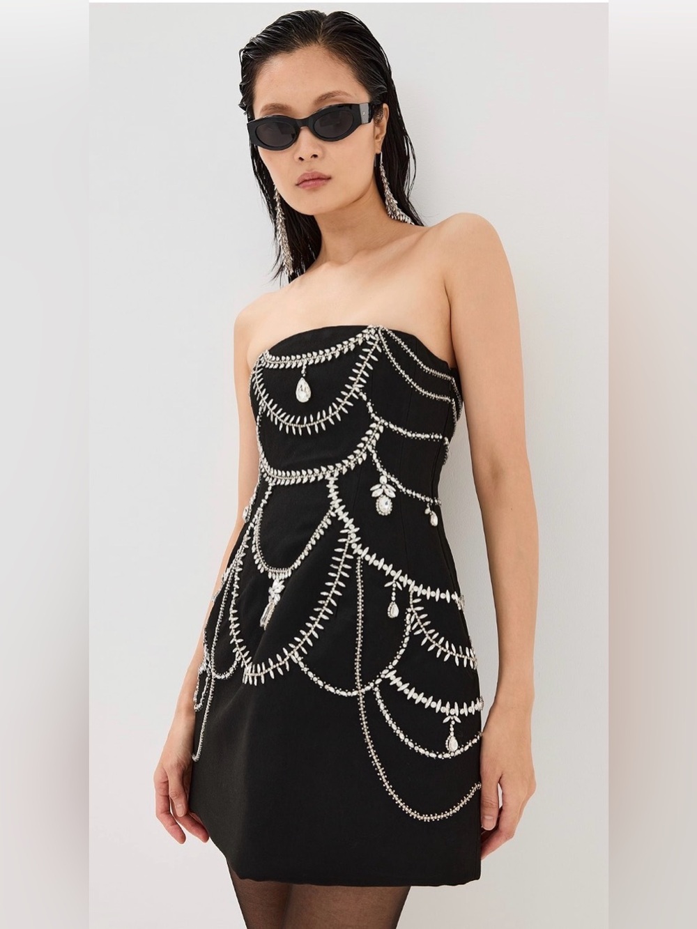NWT Jonathan Simkhai Arta Bustier Mini Dress Size 14